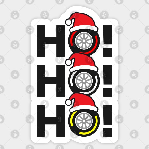 Ho! Ho! Ho! F1 Tyre Compound Christmas Hat Design Sticker by DavidSpeedDesign